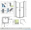 Radaway Eos KDD II kabina prysznicowa 90x100 przejrzyste 13799461-01L/13799462-01R